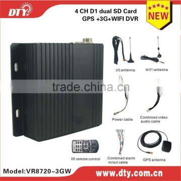 DTY VR8720 4 channel D1 dvr lasting 14 days Max 128GB capacity