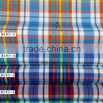 Ready bulk for 40*40 130*70 100% cotton check fabric stock