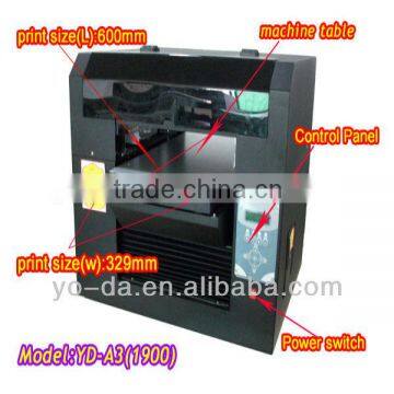 8 colors Mini uv flatbed printer a3 size ,YD-1900(32.9*60cm)