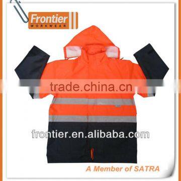 safety workwear Hi-Vis waterproof 300D oxford polyester jacket