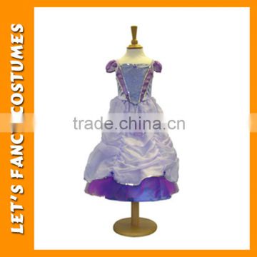 Children kids cosplay sofia dresses rapunzel costume princess wear perform clothes hot sale girls dress PGCC-0088