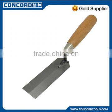 Bricklaying Trowel with Wooden Handle, Carbob Steel Blade Masonry Trowel