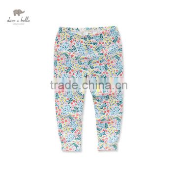 DK0368 dave bella 2016 spring autumn kids floral pants baby girls leggings kids trousers children trousers girls dress pants