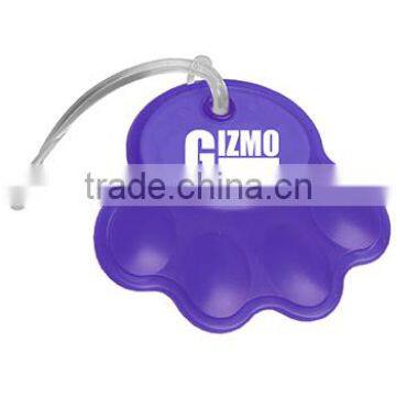 Plastic Bag Tag with Paw Design