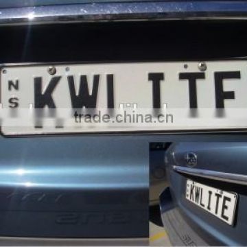 High security car number plate