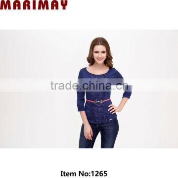 Wholesale brand women casual 3/4 blouse export china manufactures clothing manufacturer china imports clothing
