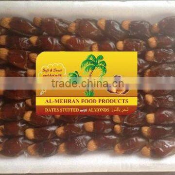 High Quality Almehran Dates GMO-FREE Dates packed in polystyrene Stuffed with Almonds from Pakistan