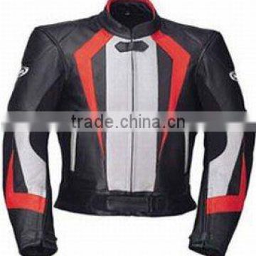 DL-1201 Leather Motorbike Racing Jacket , Motorcycle Wears