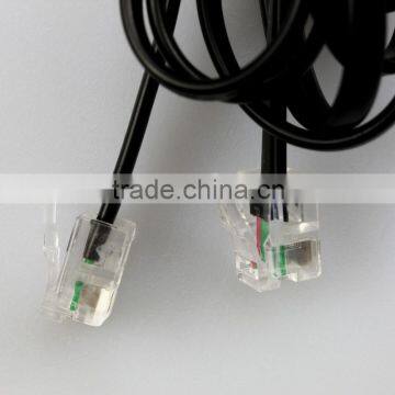 RJ11 6P2C Modular Plug Telephone Spiral Cable