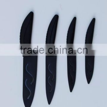 4pcs Ceramic Black Kitchen Knife with PP Blade Cover