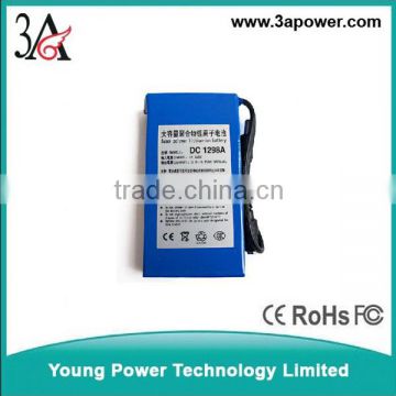 12v 5ah led light lithium polymer lithium battery with bms and charger switch DC55 plug