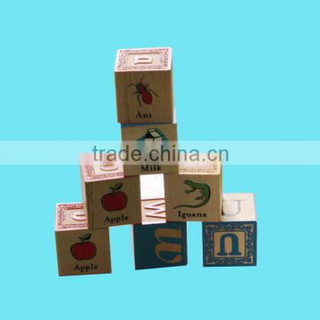 Educational wooden printing blocks