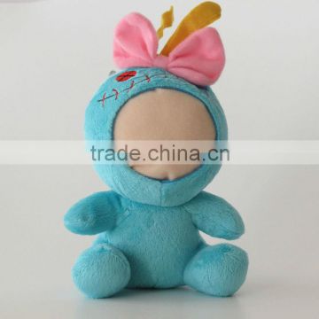 25cm 3D face with plush toy