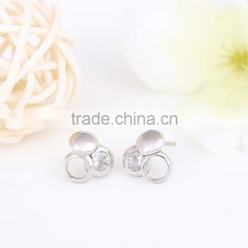 Online checkout wholesale 925 sterling silver diamond earring