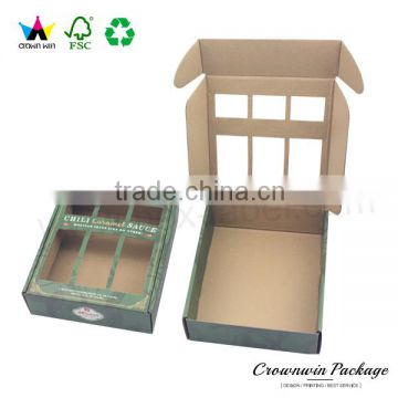 flat foldable corrugated cardboard boxes for bottles packaging