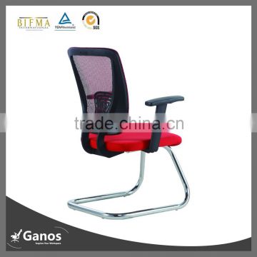 Modern elegant orange leather office chair for big people