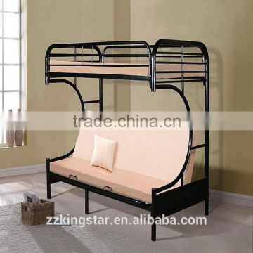 Heavy duty cheap security steel folding bunk bed metal futon bunk bed