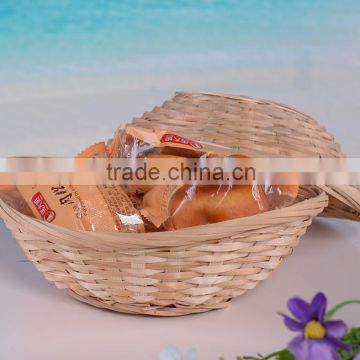 handmade weaving round wholesale bamboo basket