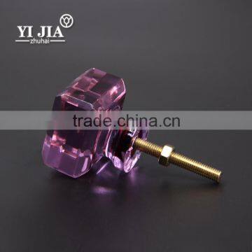 Purple Amethyst Square Legacy Corner Cabinet Glass Knobs