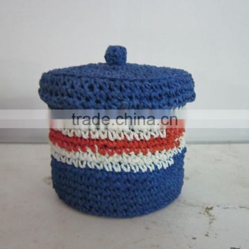 HOT NEW COLORFUL EMBROIDERY WOOL BOX FOR OUTGOING, SPECIAL GIFT VISITING TO FRIEND, 100% HANDMADE HAT FROM VIET NAM