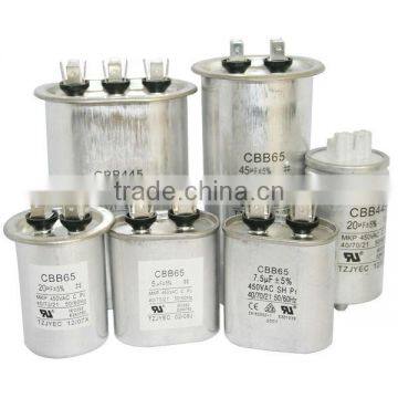 CBB65 Aluminum Run Capacitor / CBB65 Capacitor/ Air conditioner capacitor