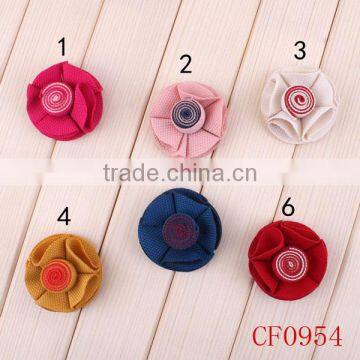 Factory cheap wholesale custom mini fabric flower for hair /clothing decoration
