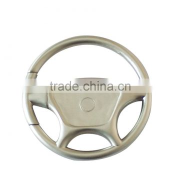 Custom Metal Steering Wheel Shaped Keychain