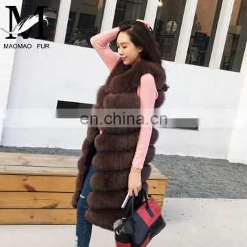 Top Grade Hot Sale Supplier Winter Vest Real Fox Fur Gilet Luxury Fancy Vest for Women