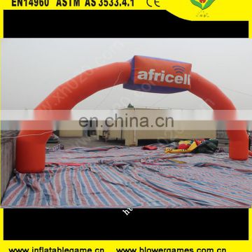 Wholesale orange inflatable arch for race with CE certificates