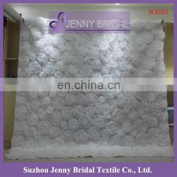 BCK091 organza flowers backdrop pipe and drape for wedding