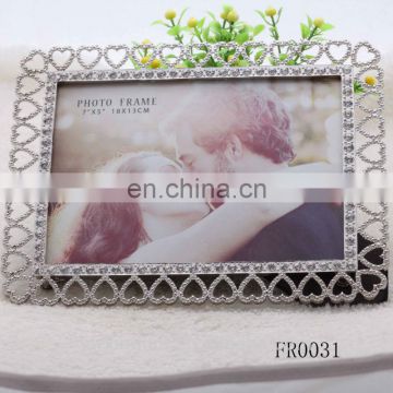 Shining love flower rhinestone photo frame, funny photo frame 2014, wedding photo frame