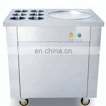 Retail Intelligent Double Pan Double Compressor Fried Ice Cream Roll Machine Made In China/Thailand Rolled Fried Ice Cream Machi