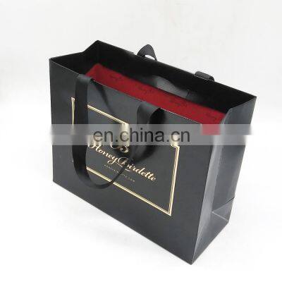 Recycled Fashion Luxury Glossy Laminated Art Paper Bag With Handle