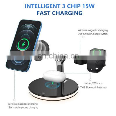new products qi fast wireless charger 3 in 1 mobile phones 15w