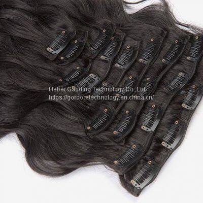 Direct Factory of Natrual Color Body Wave Clip-in Human Hair Extension