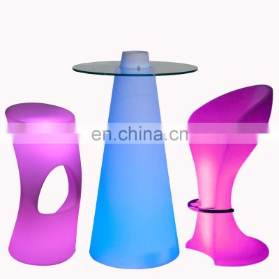 coffee shop hotel led bar furniture cocktail tables and chairs illuminated cocktail table rechargeable led light bar table