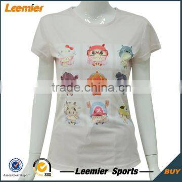 100% polyester Breathable sublimation printing girls tshirts