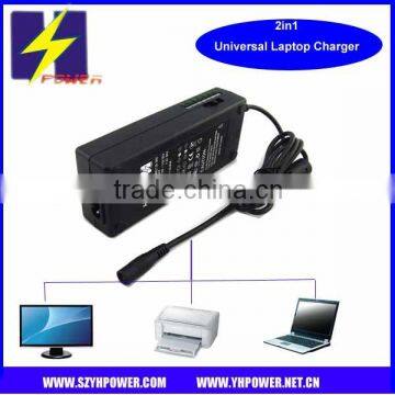 100W AC100v-240v/DC12V Input USB universal laptop adapter with car charger