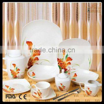 47pcs decal new bone china dinner set