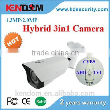 Hybrid all in one Camera 1080P Bullet support TVI DVR, CVR, AVR Surveillance Camera ce rohs