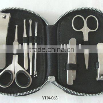 Stainless steel 8pcs manicure set in PU case
