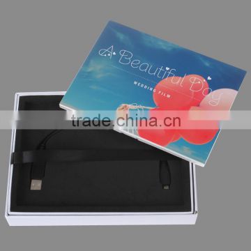 high quality wedding invitation lcd video brochure card with gift box