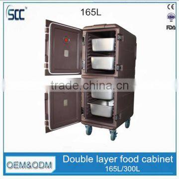 Hotels Double layer food storage cabinet, food storage cabinet for catering for hot