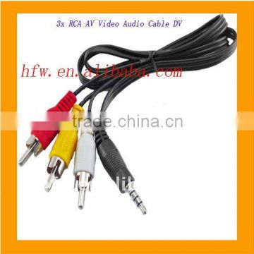 Hotsell 3.5mm male to 3 rca femal cable