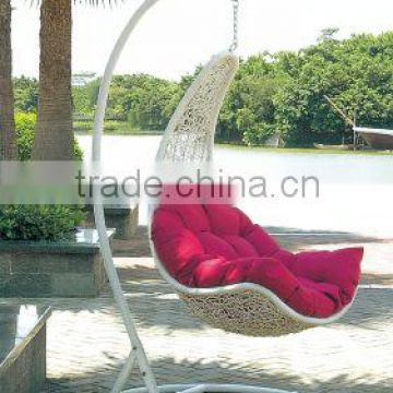 indoor white rattan swing chair for living room (YPS086)