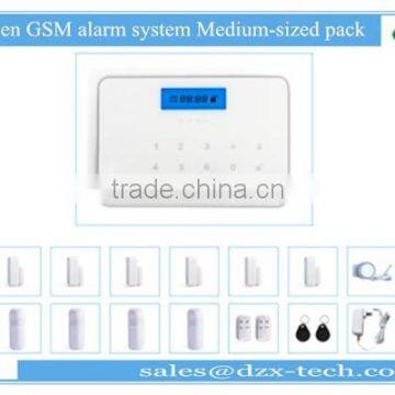 Professional wireless LCD home security GSM alarm system , gsm sms alarm with built-in keypad / battery backup for home burglar