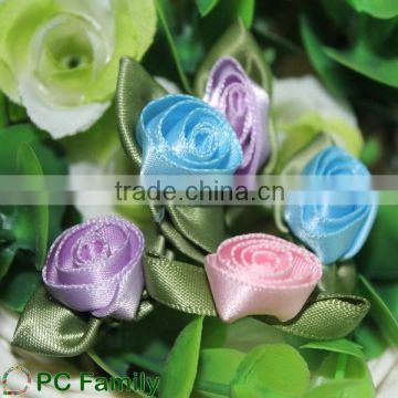 Satin Ribbon Roses Flower For Gift Decoration