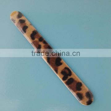 ZJC-011 17.8cm Single side suede leopard print promotion nail file