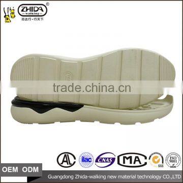 latest men shoe sole design size 38-43 thick TCR shoes sole for men flat sole running shoes