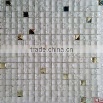 Ice crackle glass mosaic tile